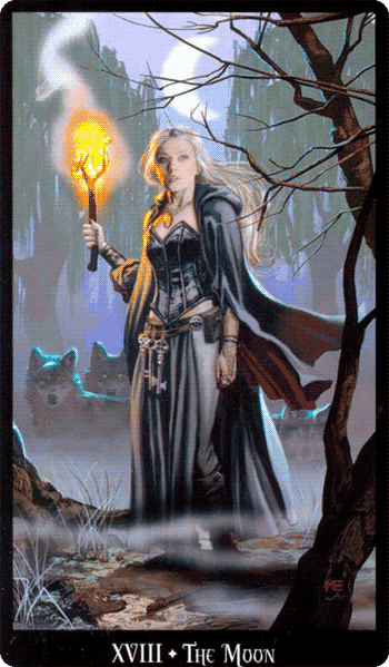 18 moon card foto