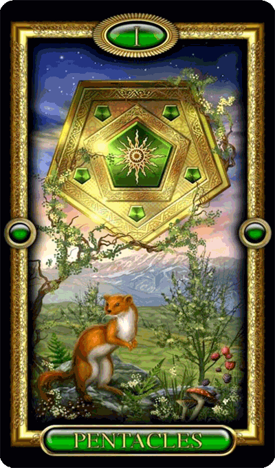 Ace of pentacles card tarot foto