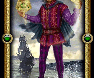 2 of pentacles tarot card golden