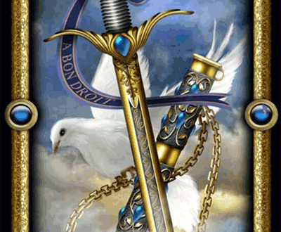 Ace of swords tarot card foto