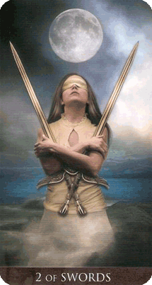 two of swords tarot card meaning love foto